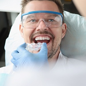 A man at the dentist